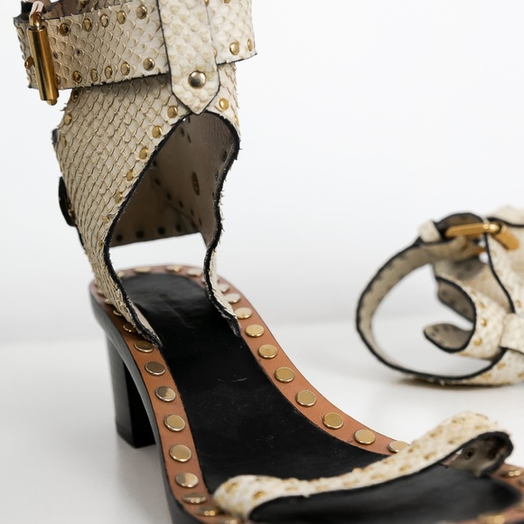 Isabel Marant -Jaeryn studded snake-effect leather - Picture 5 of 8